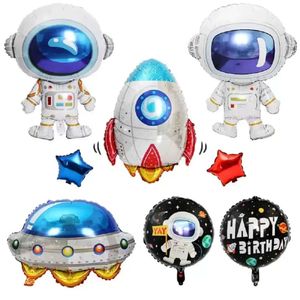 Decoratie Astronaut Party Ballonnen 3D Rocket Foil Ballon Buiter Spaceship ET Ballon voor verjaardagsjongen Kids Baloons Toys 1104 Schip