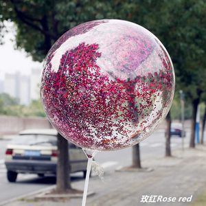 Ballon de décoration d'anniversaire et de mariage, fournitures de vacances remplies de petites paillettes, boule transparente