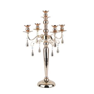 Decoratie Candelabre of 5 armen kaarsenhouder goud lange bruiloft centerpieces candelabrum candelabra kandelaar kaarsen stick houders imake115