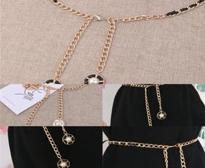 Chaîne de décoration en métal noir pour femme, mode féminine, avec ceinture, jupe, chaîne de taille fine, accsori5116265
