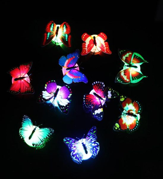 Decoración Creativa Color aleatorio colorido luminoso led mariposa luz nocturna libélula brillante Lámpara de luz de pared para habitación de bebés y niños 1420824
