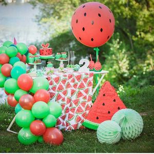 Decoración con tema de frutas, adorno para pastel de sandía/pancarta/globos, decoración para piscina de verano, decoración de cumpleaños y bodas, suministros DIY para Baby Shower