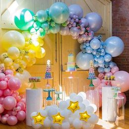 Decoración Guirnalda Globos en colores pastel para cumpleaños Bebé Ducha nupcial Fondo para fotomatón Decoraciones
