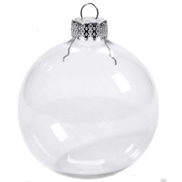Decoratie Glass Bauble Clear Xmas Wedding Balls 3 80mm Kerst ornamenten cadeau