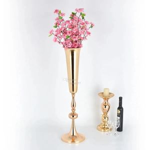 Décoration support de fleurs de mariage en or pour décoration de centres de Table, grand arrangement de fleurs en métal pour dîner de fête de mariage G001db