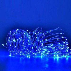 Decoratie LED-snaren Lamp Koperdraad Zonne-verlichting 10-20m IP65 Waterdicht Fairy Light 8 Modus Buiten voor Tuin Kerstmis Bruiloft Feest Boom Vakantieverlichting