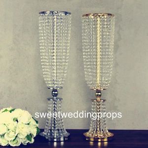 Decoratie Luxe Bruiloft Decoratie 18cm Diameters Ronde kristallen kraal Voor Tafeldecoratie Middenstuk