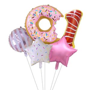 Decoratie Nieuwe Candy Donut Digitale Set 32-inch Digitale Aluminiumfolie Ballonnen Verjaardag Decoratie Ballon Set