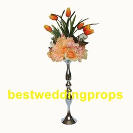 Vase à fleurs en métal couleur or, nouveau style de décoration, support de colonne pour pièce maîtresse de mariage, best179