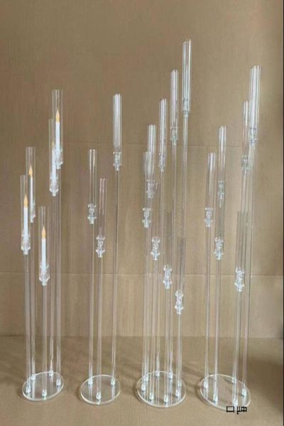 Décoration Nouvelle pièce maîtresse de table de mariage en cristal en acrylique entières