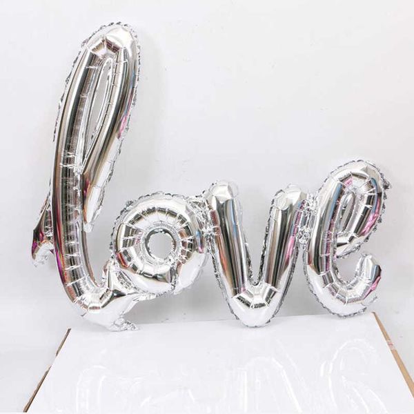 Décoration rouge amour lettre feuille ballon rose argent or anniversaire mariage saint valentin anniversaire décoration Photo accessoires décor