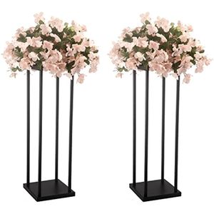 Decoratie Tall Black Wedding Flowers Stands voor bloemen arrangement Metaal Flowert Sand voor trouwtafel Centerpieces Party Event Imake647