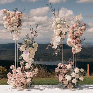 decoratie bruiloft kolom vloer vaas bloem stand tall wit decoratieve bloem arrangement bloemenstandaard voor bruiloften tafel centerpie senyu670