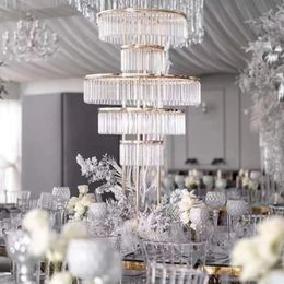 Decoratie bruiloftdecoratie mentale bloem vaas centerpieces voor bruiloft bruiloftscentrum voor tafels veelzijdige metalen bloemstukken