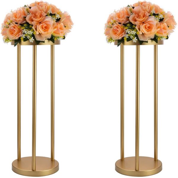 décoration Fêtes De Mariage En Métal Fleur Ronde Rack Stand Cercle Fleurs Vase Cadre D'affichage Hôtel Fête Route Plomb Décoration imake171