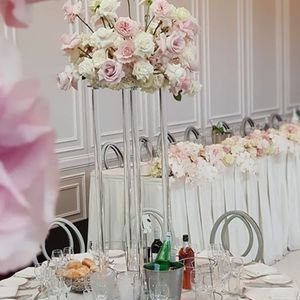Décoration Mariages de table Centres de table Crystal Flower Stand for Wedding Banquet De Wedding Centerpiece StandsU710