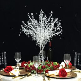 décoration table maître de table entière belle décoration d'arbre artificiel de cristal de métal grand pour la décoration d'anniversaire de fête de mariage se8598037