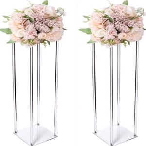 Vase à fleurs en acrylique transparent, décoration, vente en gros, centre de Table, colonnes de support Floral de luxe pour mariage, vente en gros