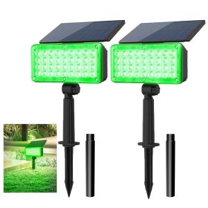 Decoraties 1/2pc Solar Outdoor Light LED Landschap Decoratie Countyard Spotlight Waterdichte tuin Wall Street Tree Solar Lamp Green Light