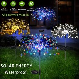 Decoraciones 1 Packs Luces de hadas solares, luces de fuegos artificiales al aire libre impermeables, Leds Garden Flower Light for Garden Christmas Party Decoration Decoration