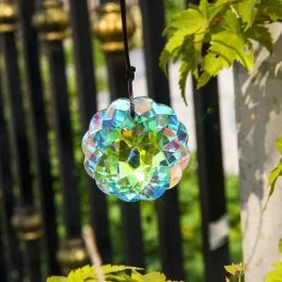 Décorations 1 PC avec corde Cloriful Crystal Glass Prism Ball Suncatcher Pendant, Home Garden Craft Decoration, Saint Valentin, Mère'sgift