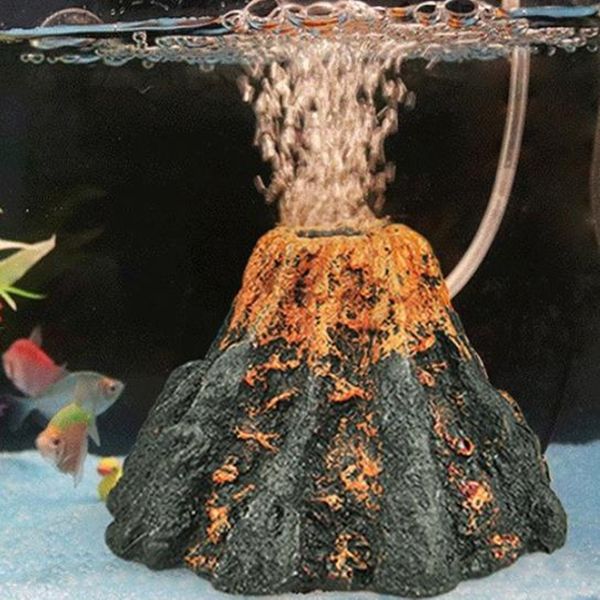 Décorations 1 Pcs Air Pierre Fish Tank Aquarium Décoration Aménagement Paysager pour Poissons Aquatiques Animaux Simulation Volcanique Pet Supplies 230620