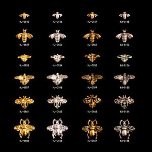 Decoraties 100 stks retro gouden bijen honingbijen legering metaal klinknagel kunstrecie Decoraties levert nagels Accesorios sieraden ontwerpen Charms