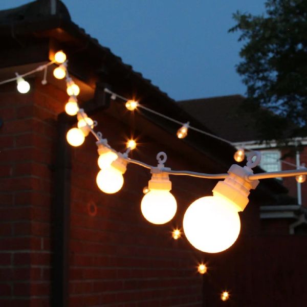 Décorations 10m 15m 23m Bulbes de mariage String Festoon Lights LED LED Christmas Patio Fairing éclairage pour le jardin en plein air décorations de camping