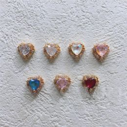 Decoraties 10 stks mg252 Valentijnsdag liefde hart zirkon nagel kunst kristallen sieraden strass nagels accessoires benodigdheden decoraties charmes
