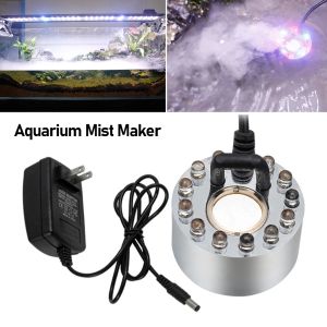 Decoraties 12 Led Verstuiver Kleurrijk Licht Ultrasone Verneveling Maker Waterfontein Vijver Landschapsarchitectuur Fogger Verstuiver Luchtbevochtiger Aquarium