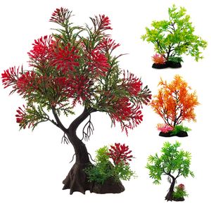 Décorations 1 pc Artificielle Plantes D'aquarium Décoration Grand Réaliste En Plastique Sous-Marin Aquatique Plantes D'eau Mauvaises Herbes Fish Tank Visualisation Décor 230620