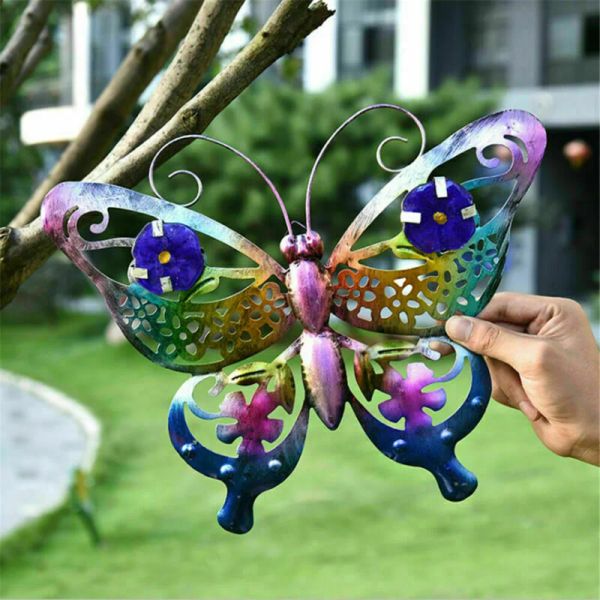Décorations 1pc coloré 3d métal papillon / décoration sirène creux de papillon
