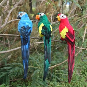 Decoraties 1 st Handmade schuim veer kunstmatige papegaai imitatie vogelmodel beeldje schuim vogel parrot home tuin vogel decoratie miniatuur