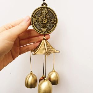 Décorations 1pcs Antique Wind Chime Copper Yard Jardin Outdoor Living Decoration Metal Wind Chimes Outdoor Chinese Oriental Lucky Metal Gin