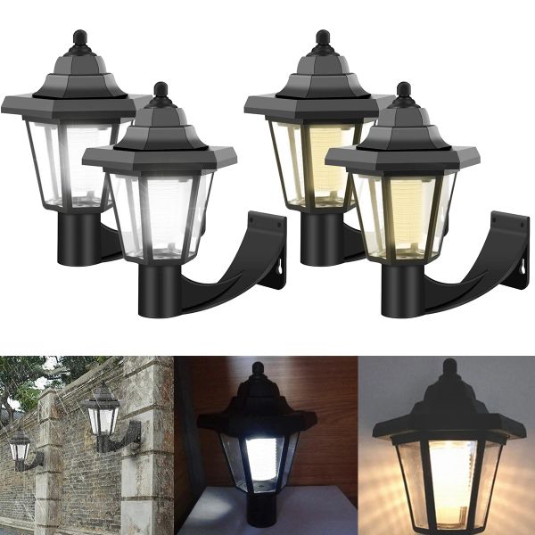 Décorations 2pcs solaires extérieurs lumière jardin jardin de soleil lampe murale maison villa balcon mur léger terrasse atmosphère décorative lumières énergie