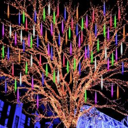 Décorations 30/50 cm Douche de météore à LED Garland Holiday Light Light extérieur étanche feston feston lumières Garden Street Christmas New Year Decor