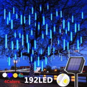 Décorations 30/50 cm Solaire Meteor Pluie de douche 10 tubes LED LUMIRES LED IMPHERPORT THELOP STOIL STREET STREET LURD OUTDOOOR GARDING Tree Decor