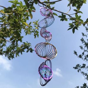 Décorations 3D Rotation Wind Chimes Tree of Life Wind Spinner cloche pour décoration intérieure esthétique Jardin suspendu Décoration de vent en plein air Ensemble
