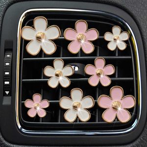 Décorations 4PcsSet Outlet Vent Parfum Clips Désodorisant De Voiture Conditionnement Aromathérapie Petite Marguerite Décoration Intérieure Accessoires AA230407