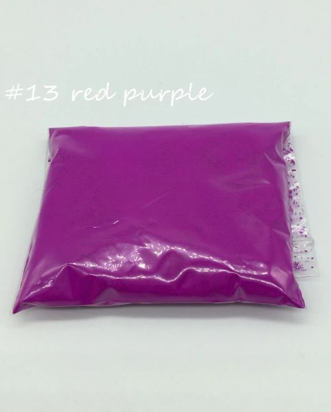 Decoraciones 500 g de color púrpura rojo Pigmento de fósforo fluorescente para pintura, esmalte de arte de uñas en polvo de neón, no brillo en el polvo oscuro