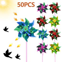 Décorations 50pcs Plastique Pin de roue colorée Couleur mélangée fête DIY PARYNE WINDMILL DÉCORATIVE DÉCORT