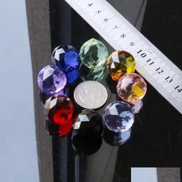 Decoraties 8 stks gemengde kleur glas kristal prism ball 30 mm hangende kroonluchter sieraden zonnecatcher diy ambacht aanboddecoratie deel voor dhlh5