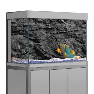 Décorations autocollant de fond d'aquarium, mur de pierre de roche, peinture HD, papier peint, décorations de fond d'aquarium en PVC