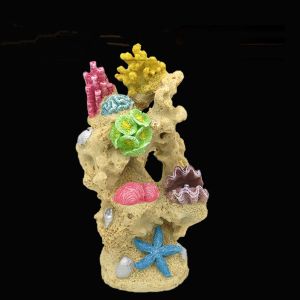 Décorations d'aquarium en résine, décoration de corail, cachette de poisson, grotte de montagne, cachette de poisson Betta, ornement de récif de corail