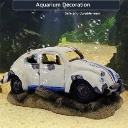 Décorations Décoration d'aquarium Imitation épave de l'épave de la voiture Décoration