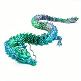 Decoraciones Decoración del Acuario Láser Holográfico 3D Impreso Dragón Articulado Dragón Chino Creativo Coleccionable Modelo Regalo Hogar Decr