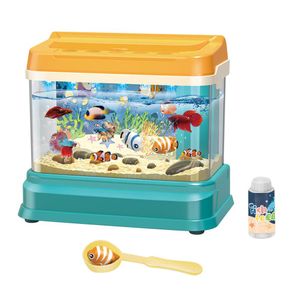 Décorations Aquarium Poisson Jouets Réservoir De Pêche Artificielle Fausse Lampe LED Lumière Électrique Jeu Décoration Attraper Simulation Enfants Magnétique