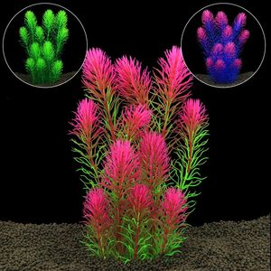 Décorations Plantes de décoration d'aquarium artificielles plantes sous-marines en plastique aquatique pour décorations d'aquarium de réservoir de poissons 231019