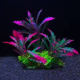 Décorations Artificielles Plantes En Plastique Sous-Marines Aquarium Fish Tank Aquatique Faux Arbuste Eau Verte Herbe Visualisation Simulation Décoration 230619