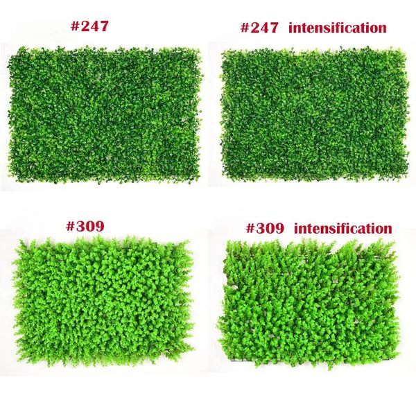 Décorations Mur de gazon atificiel Milan Eucalyptus Plastic Proof Fake Grass Lawn 60 * 40cm Outdoor Ivy Fence Bush Plant Plant Wall Garden Decorations